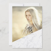 おしゃれなゴールドのホイルグリッター スマーブル Sweet 16 フォト 招待状 (裏面)