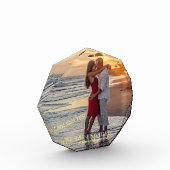 おしゃれなゴールドの婚約発表カップル フォトブロック (左)