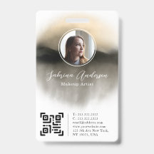 おしゃれなゴールドの水彩抽象スクリプト写真ロゴ