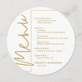 おしゃれなゴールドの白丸 メニュー (正面)