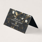 おしゃれなゴールドの花輪 ウェディングプレイス テーブルナンバー (裏面)