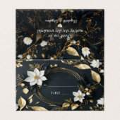 おしゃれなゴールドの花輪 ウェディングプレイス テーブルナンバー (外部フラット)