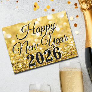 おしゃれなゴールドの2026年新年カスタム シーズンカード
