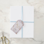 おしゃれなゴールドの 花嫁 予定の人の名前 ブライダルシャワーのお礼 ギフトタグ (より糸付き)