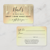 おしゃれなゴールドクレジットカードスタイルのギフト券 名刺 (正面/裏面)