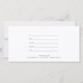 おしゃれなゴールドグリッター ギフト証明書 (裏面)