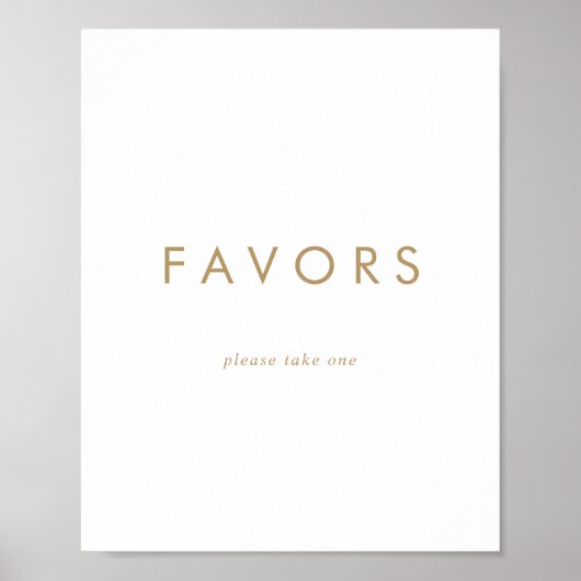 おしゃれなゴールドタイポグラフィーのウェディングギフトサイン ポスター (正面)