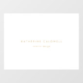 おしゃれなゴールドタイポグラフィービジネスドア ウィンドウサイン (シート)