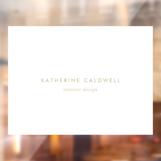 おしゃれなゴールドタイポグラフィービジネスドア ウィンドウサイン (シート2)