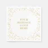 おしゃれなゴールドダストコンフェッティ付ナプキン スタンダードカクテルナプキン (正面)