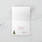 おしゃれなゴールドブラックツリーのクリスマスカード シーズンカード (内部)