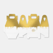 おしゃれなゴールドメタリックドリップスクリプトモノグラム フェイバーボックス (折り畳みなし)