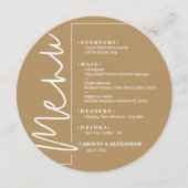 おしゃれなゴールドラウンド メニュー (正面)