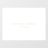 おしゃれなゴールド タイポグラフィービジネスドア ウィンドウサイン (シート)