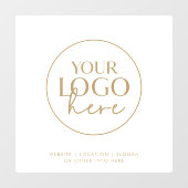 おしゃれなゴールド タイポグラフィー オーダーロゴ ウィンドウサイン (シート)