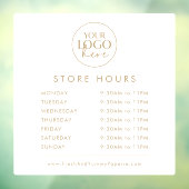 おしゃれなゴールド タイポグラフィー ビジネス ロゴ 店舗営業時間 ウィンドウサイン (シート3)
