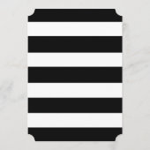 おしゃれなゴールド | 大胆なブラックストライプ Save the Date セーブザデート (裏面)