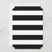 おしゃれなゴールド | 大胆なブラックストライプ Save the Date セーブザデート (裏面)