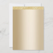 おしゃれなゴールド 50周年 結婚記念日 招待状 (裏面)