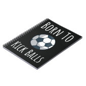 おしゃれなサッカー プレゼント 少年 プレーヤー トレンディー ノートブック (左側)