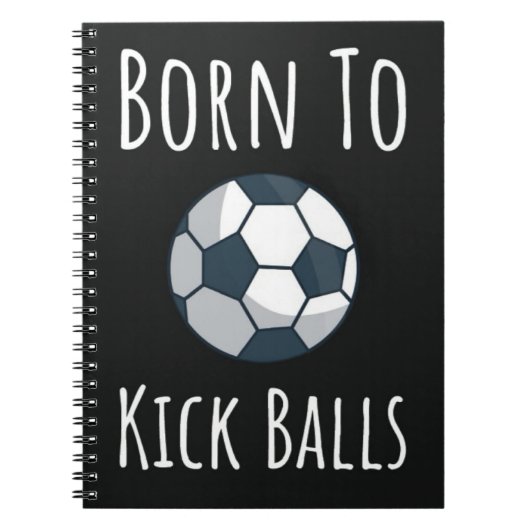 おしゃれなサッカー プレゼント 少年 プレーヤー トレンディー ノートブック (正面)