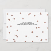 おしゃれなサプライズ誕生日パーティーのグリッター写真招待状 招待状 (裏面)