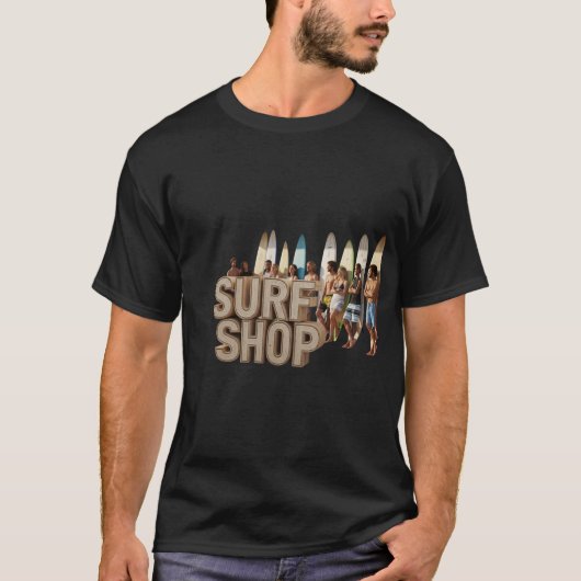おしゃれなサマーサーフショップ Tシャツ (正面)