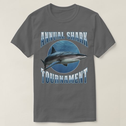 おしゃれなサメの年間トーナメントポスター Tシャツ (デザイン正面)