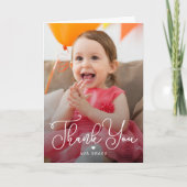 おしゃれなサンキュークードの編集可能カラー文字付き サンキューカード (正面)