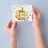 おしゃれなサンクスギビングの招待状ポストカード。 チラシ (手)