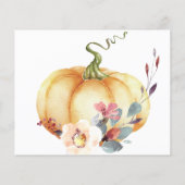 おしゃれなサンクスギビングの招待状ポストカード。 チラシ (裏面)