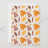 おしゃれなサンクスギビングディナーパーティー カスタム 招待状 (裏面)