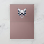 おしゃれなサングラスをかけた猫のホリデーカード シーズンカード (内部)