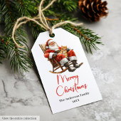 おしゃれなサンタクロースのクリスマスギフトタグ ギフトタグ