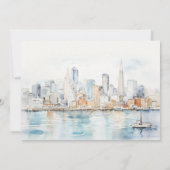 おしゃれなサンフランシスコの風景 リハーサルディナー 招待状 (裏面)