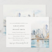 おしゃれなサンフランシスコの風景 リハーサルディナー 招待状 (正面/裏面)