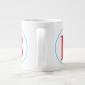 おしゃれなサークル付きイニシャル ジャンボコーヒーマグカップ (裏面)