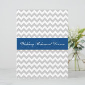 おしゃれなシェブロン結婚式リハーサルディナー招待状 招待状 (スタンド正面)