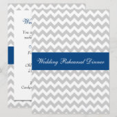 おしゃれなシェブロン結婚式リハーサルディナー招待状 招待状 (正面/裏面)