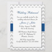 おしゃれなシェブロン結婚式リハーサルディナー招待状 招待状 (裏面)