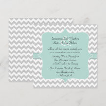 おしゃれなシェブロン スクエア 結婚式招待状