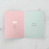 おしゃれなシャビーチックな結婚式の日のグリーティングカード カード (内部)