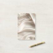 おしゃれなシャンパンゴールドロマンチック偽サテンウェディング ポストイット (デスク上)