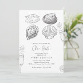おしゃれなシャンパン クラムパーティー 婚約パーティー 招待状 (スタンド正面)