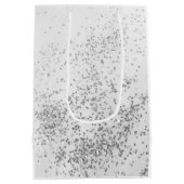 おしゃれなシルバーのコンフェッティ ブライド トライブ ミディアムペーパーバッグ (裏面)