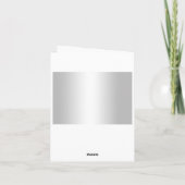 おしゃれなシルバーの紙吹雪 60周年結婚記念のお礼 サンキューカード (裏面)