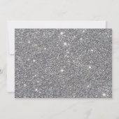 おしゃれなシルバードレス 花柄 フォト キンセアニエラ 招待状 (裏面)