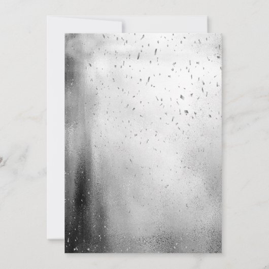 おしゃれなシルバードレス 輝くコンフェッティ 18歳の誕生日 招待状 (裏面)