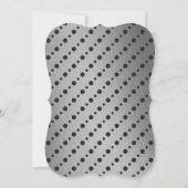 おしゃれなシルバーフォイルのタキシード バチェラーパーティー 招待状 (裏面)