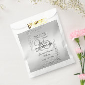 おしゃれなシルバー装飾 25周年結婚記念日 フェイバーバッグ (封をした状態)